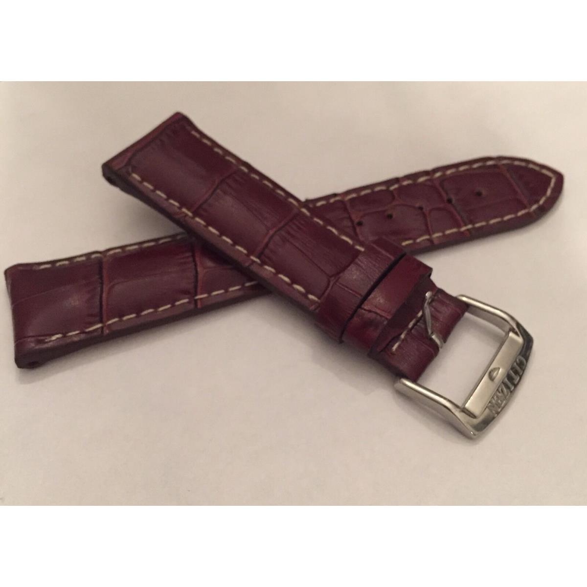 Citizen Men`s AT0810-04X Brown Leather Band Silver Buckle Replacement 22MM Band