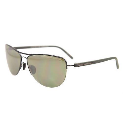 Luxury Porsche P8570-D Sunglasses Black Olive Mirror Lens
