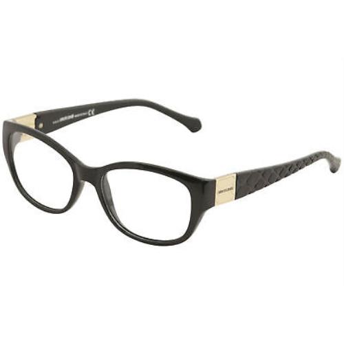Roberto Cavalli Women`s Eyeglasses Velidhu 754 001 Black/gold Optical Frame 54mm