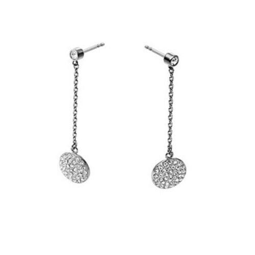 Michael Kors Women Brilliance Statement Silver Tone Earrings Crystals MKJ3898040