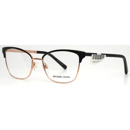 Michael Kors MK3012 Adrianna IV Black Gold Womens Cat Eye Eyeglasses 51-17-135 - Frame: Black, Gold