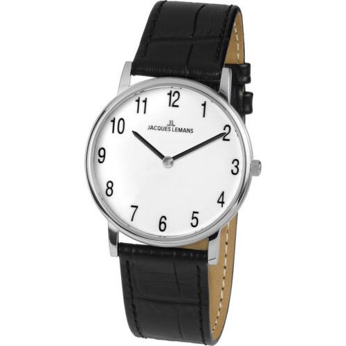 Jacques Lemans Women`s 1-1849B Vienna 29mm White Dial Leather Watch