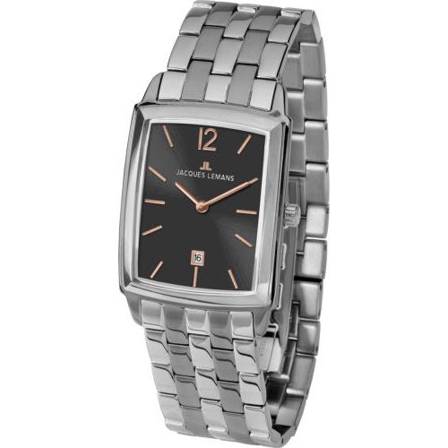 Jacques Lemans Unisex 1-1904G Bienne 30mm Gray Dial Stainless Steel Watch